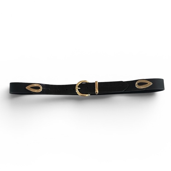 Lovelstrength Accessories - Lovelstrength Croc Embossed Leather Belt Size Small